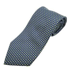 BROOKS BROTHERS "346" Pure Silk Navy Blue w/ Green Box Print Neck Necktie